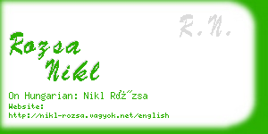rozsa nikl business card